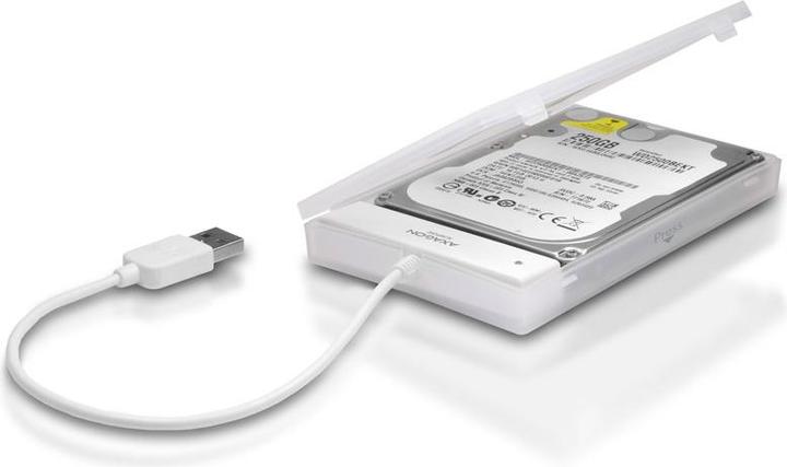 Produktbild Axagon ADSA-1S6 SLIMPort Adapter, USB 2.0, 2,5" SSD/HDD, SATA - mit Case (2.5")
