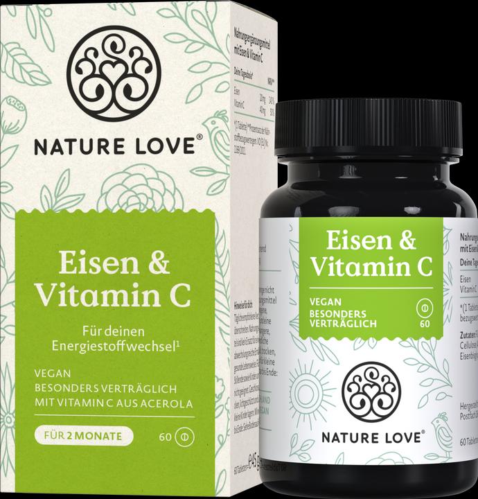 Image du produit Nature Love Fer & vitamine C (60 pièce(s), 45 g)