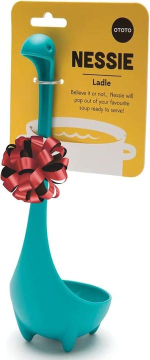 Actual product image Ototo Nessie soup spoon dinosaur shape green