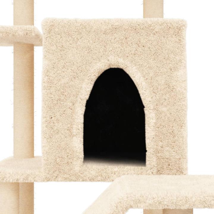 Image du produit VidaXL Kratzbaum mit Sisal-Kratzsäulen Creme 97 cm,Farbe (97 cm, Crème)