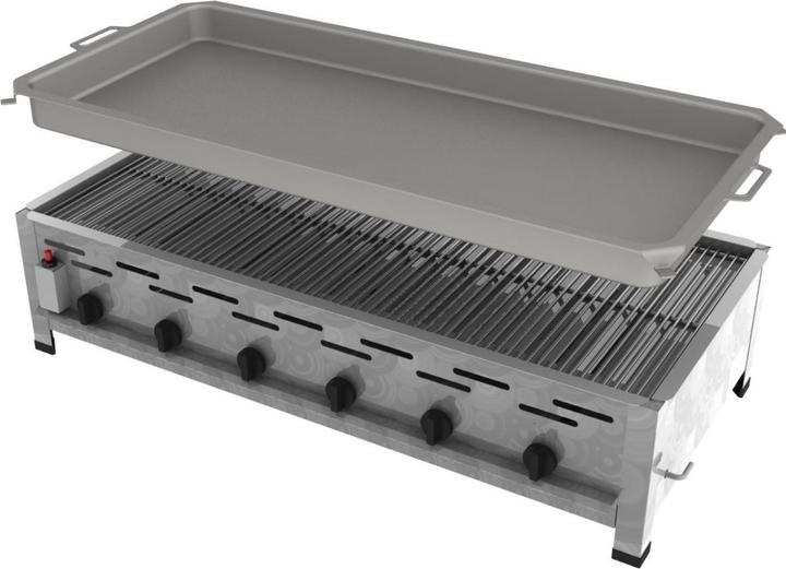 Actual product image ChattenGlut 6-burner gas roaster with grid and pan (27 kW)