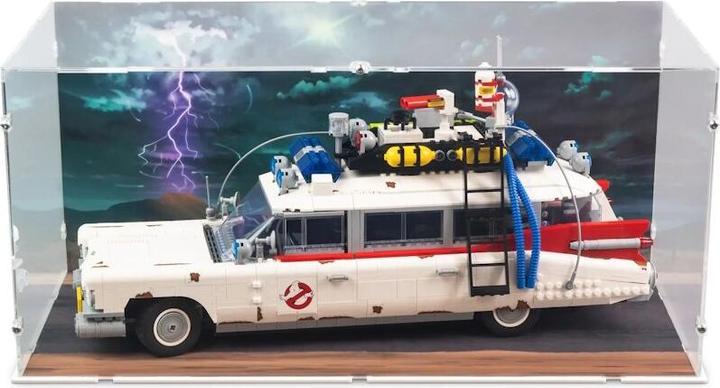 Immagine prodotto iDisplayit Display acrilico per LEGO® 10274 Ghostbusters Ecto 1 (con pavimento e immagine di sfondo)