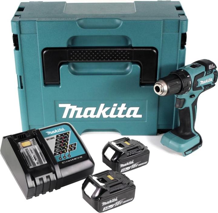 Image du produit Makita BDF 459 RFJ Perceuse-visseuse sans fil 18V 45Nm + 2x Batteries 3,0Ah + Chargeur + Coffret