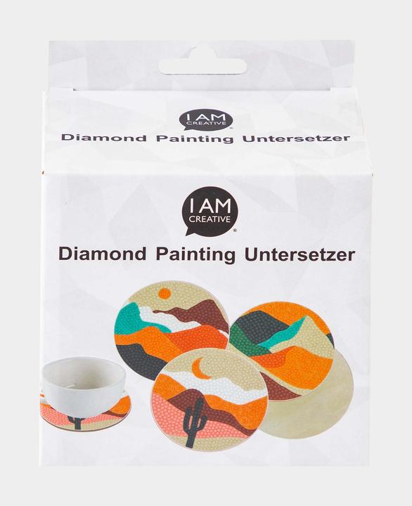 Actual product image I Am Creative Diamond Painting coaster, landscape