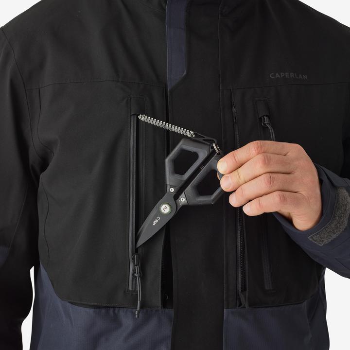 Immagine prodotto Caperlan Giacca da pesca FJ 500 WPF impermeabile da uomo grigio/nero (L)