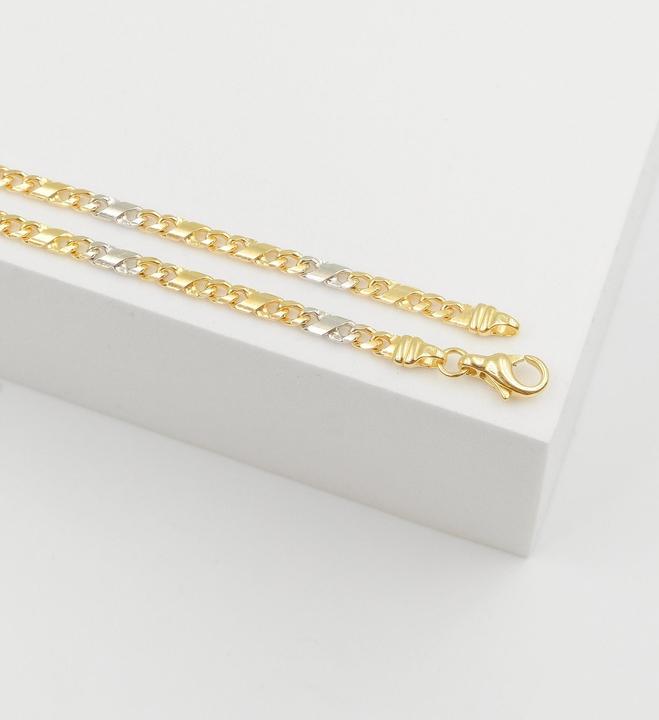 Produktbild Muau 8er-Kette (750, Weissgold, 18K Gelbgold, 50 cm)