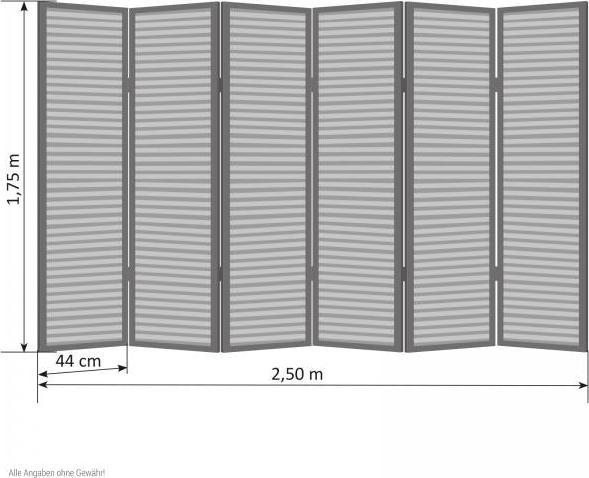 Image du produit Homestyle4u Paravent en bois 6x bambou marron