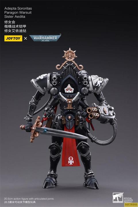 Actual product image Joy Toy Warhammer 40k Action Figure 1/18 Adepta Sororitas Paragon Warsuit Sister Aedita 12 cm