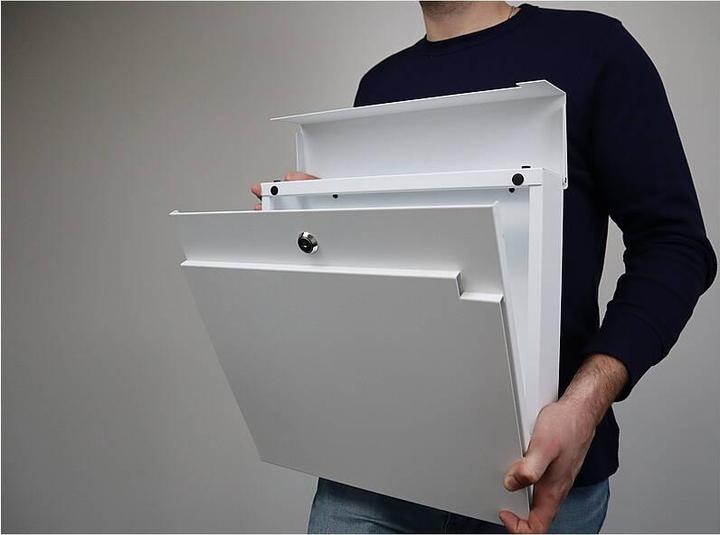 Produktbild SafePost 810 Design-Briefkasten weiss RAL9003 matt