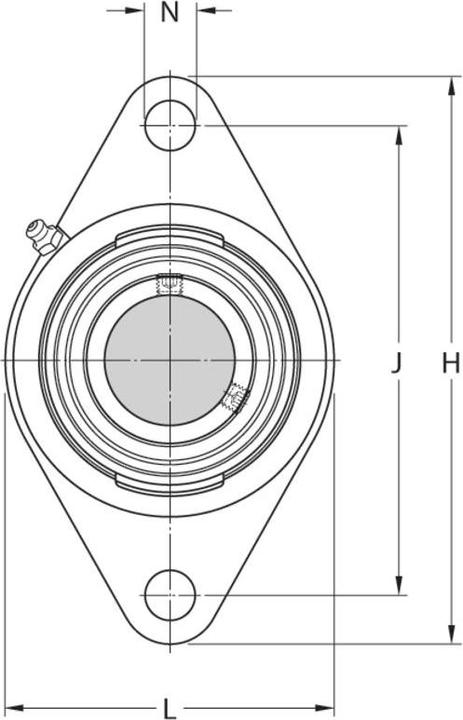 Produktbild SKF Flanschlager-Gehäuseeinheit FYTB40 TF 40 mm oval (Lagergehäuse)