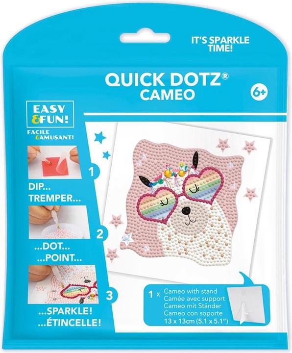 Actual product image Diamond Dotz Llama rainbow