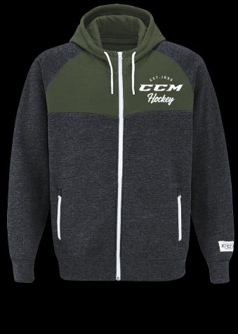 Produktbild CCM F3856 ACADEMY FULL ZIP HOOD SR (L, Grün) (L)