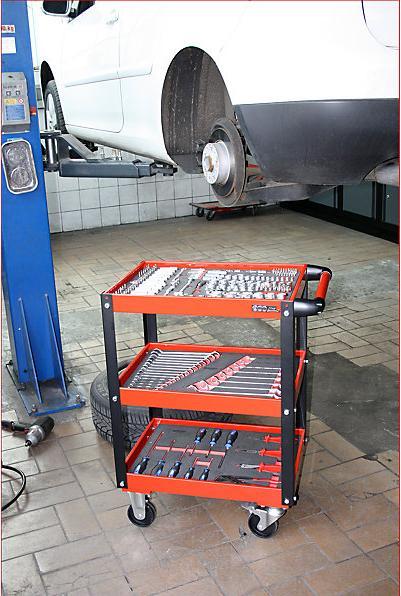 Produktbild KS Tools ECOline Werkstatt-Servicewagen, HxBxT 850x680x425 mm, Tragfähigkeit 150 kg (1 x)
