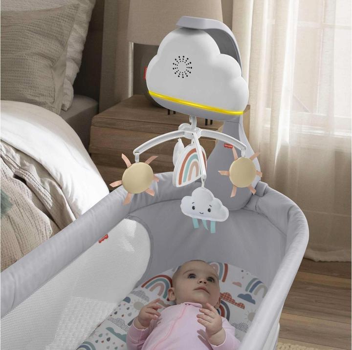 Productafbeelding Fisher-Price Mobiel en muziekdoos voor babybedje Regenboog