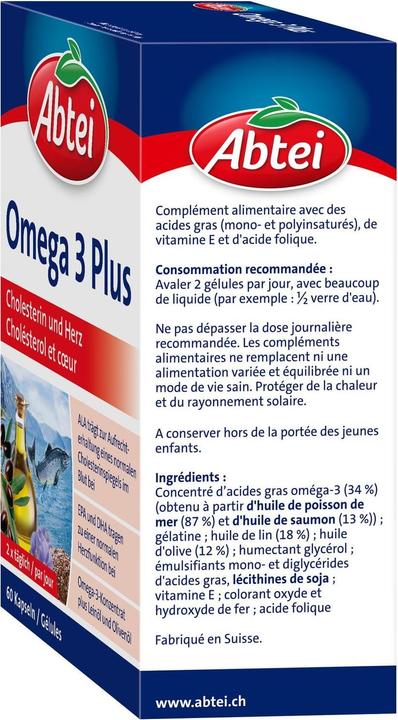 Actual product image Abtei Omega 3 Plus Caps 60 Caps (60 Piece, Capsules, 500 g)