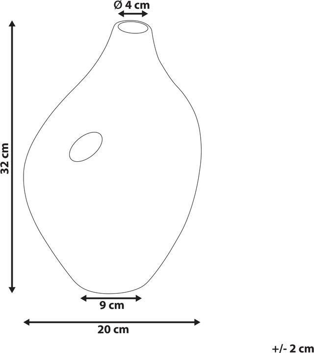 Produktbild Beliani Blumenvase Porzellan weiss 32 cm KOMOTINI (1 x)