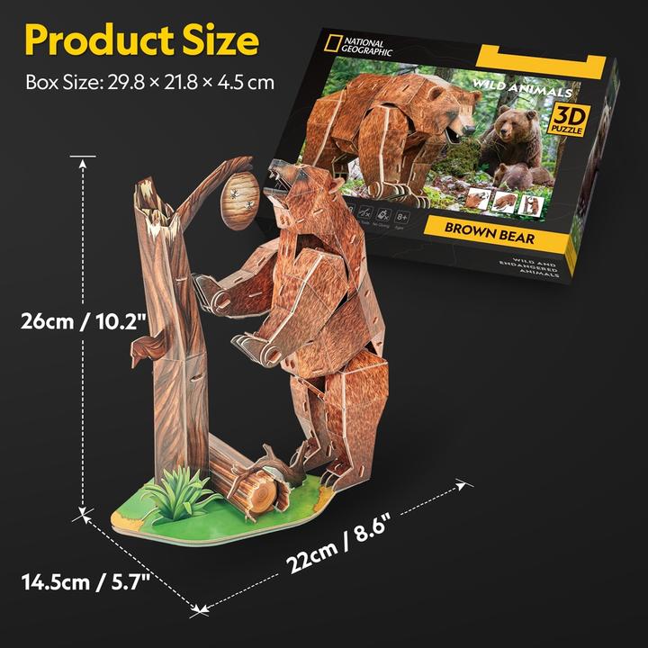 Produktbild Cubicfun 3D Puzzle Braunbär 3D Puzzle 88 Teile (88 Teile)