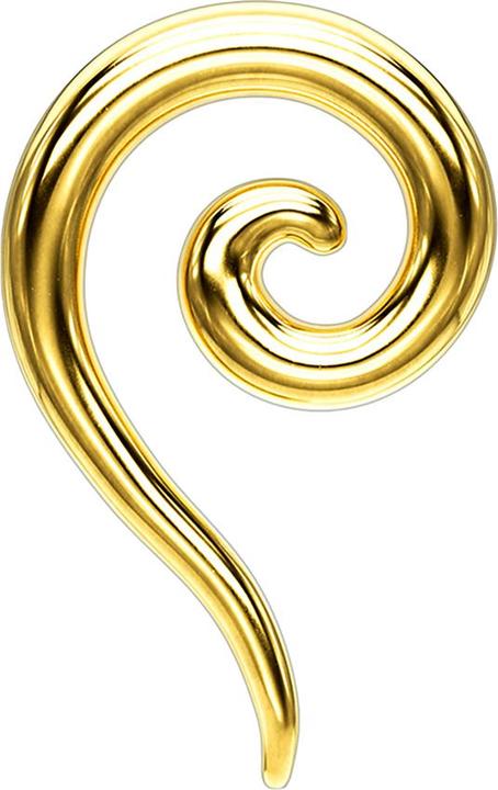 Immagine prodotto Star Piercing Spirale ad espansione conica placcata in oro (senza ottone, Acciaio chirurgico 316L)