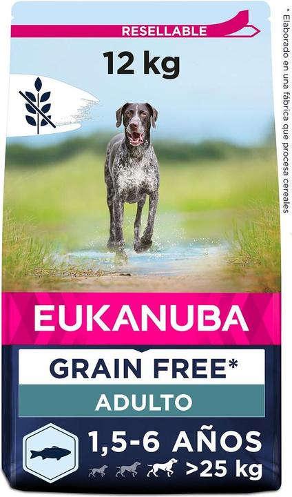 Produktbild Eukanuba Grain Free Adult L/XL mit Lachs (Adult, 1 Stk., 12000 g)