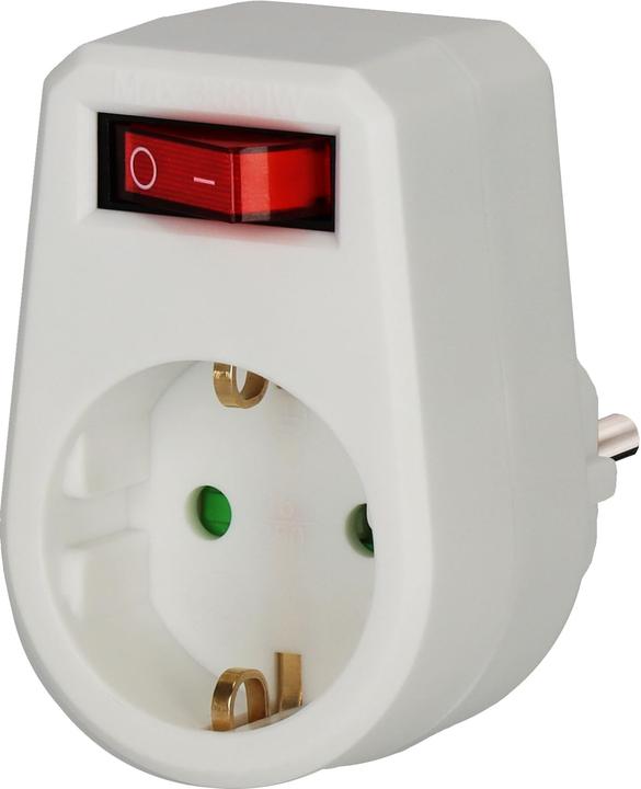 Actual product image Brennenstuhl Adapter plug earth contact with switch 1508070 (CEE 7/3, 1 x)