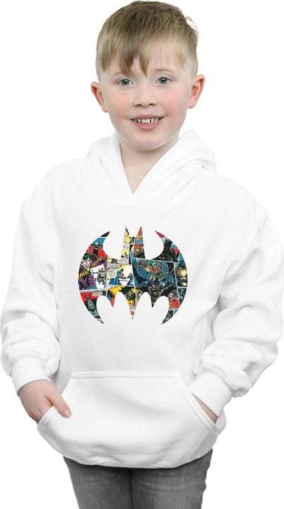 Immagine prodotto Batman Comic Book Logo Felpa con Cappuccio Ragazzi (152, 158)