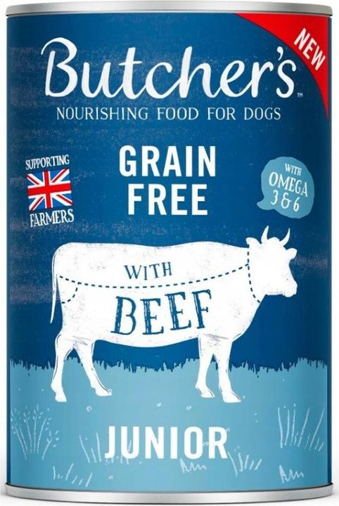 Butcher's Original Junior Beef Jelly - Nassfutter für Hunde - 400g (Junior, 1 Stk., 400 g)