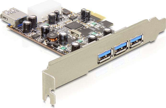 Actual product image Delock PCI-E card > 3 x external + 1 x internal USB 3.0
