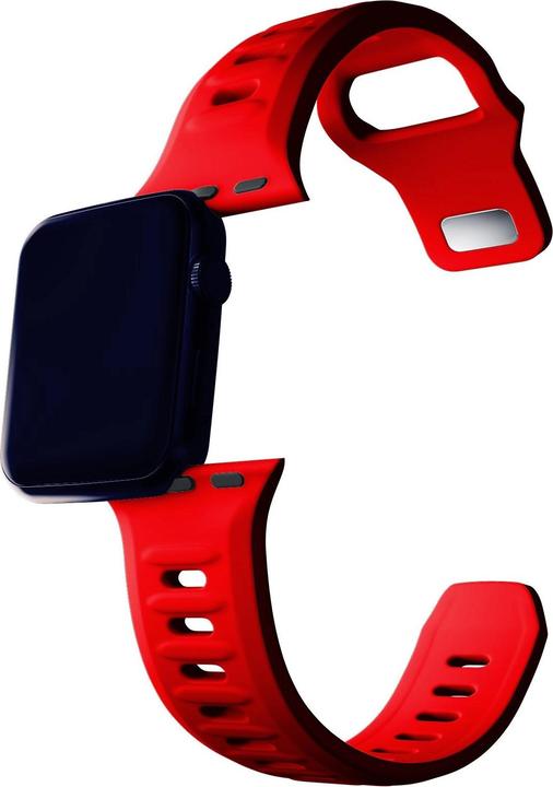 Produktbild 3MK Silicone Watch Strap czerwony/red dla Apple Watch 42/44/45/49mm (Silikon, Edelstahl)