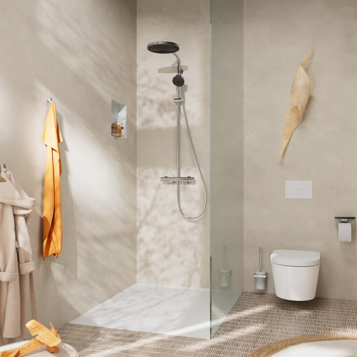 Actual product image hansgrohe Pulsify S Puro shower system 260, 1jet, Ecostat Fine, hand shower 3jet, EcoSmart