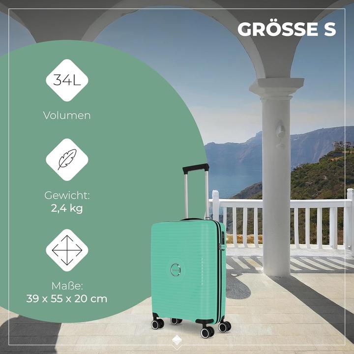 Image du produit Travelite Orbita Ensemble de valises à 4 roulettes 3 pièces avec soufflet extensible (208 l, XL (à partir de 115l))