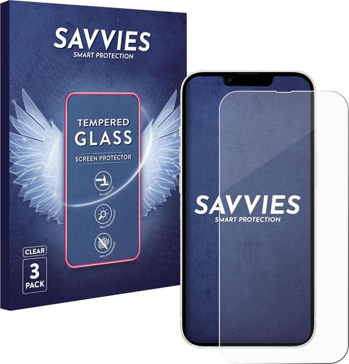Produktbild Savvies Panzerglas Hartglas Displayschutz (3 Stück, Apple iPhone 13)