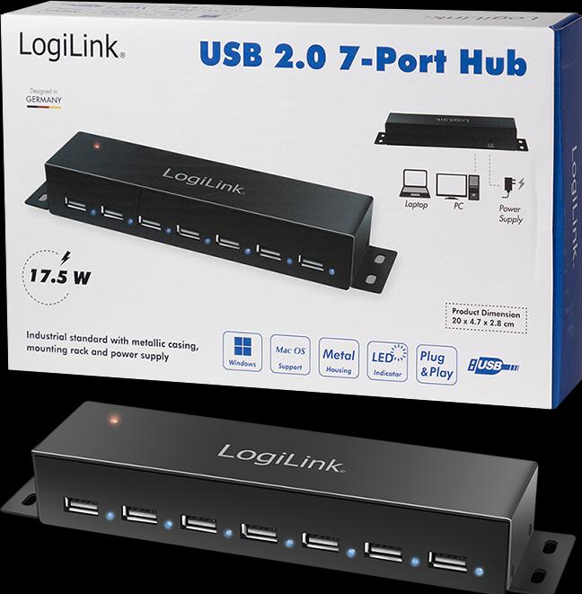 Image du produit LogiLink UA0148 (USB-A, 7 Ports)
