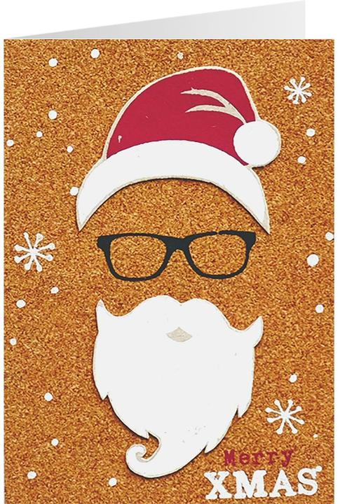 Sheepworld Carte de Noël en liège Père Noël 11 x 16 cm (1 pcs)