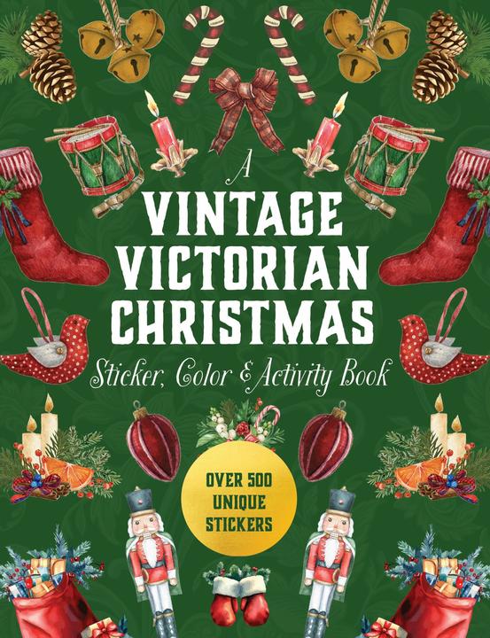 Actual product image A Vintage Victorian Christmas Sticker, Colour & Activity Book