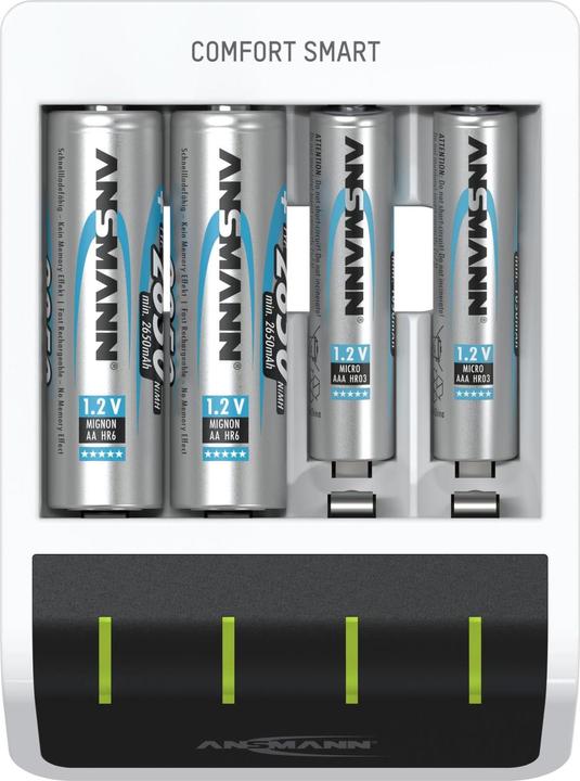 Produktbild Ansmann Comfort Smart Ladegerät (1 Stk., AAA, AA, 800 mAh, Ladegerät inkl. Akku)