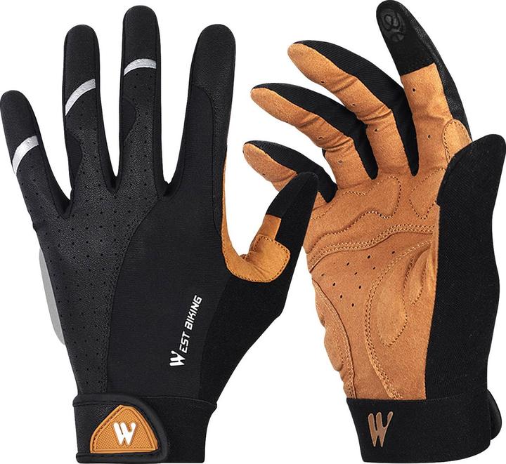 Produktbild Avizar West Biking Sporthandschuhe & Touchscreen-Handschuhe, Grösse XS - Schwarz / Braun (XS)