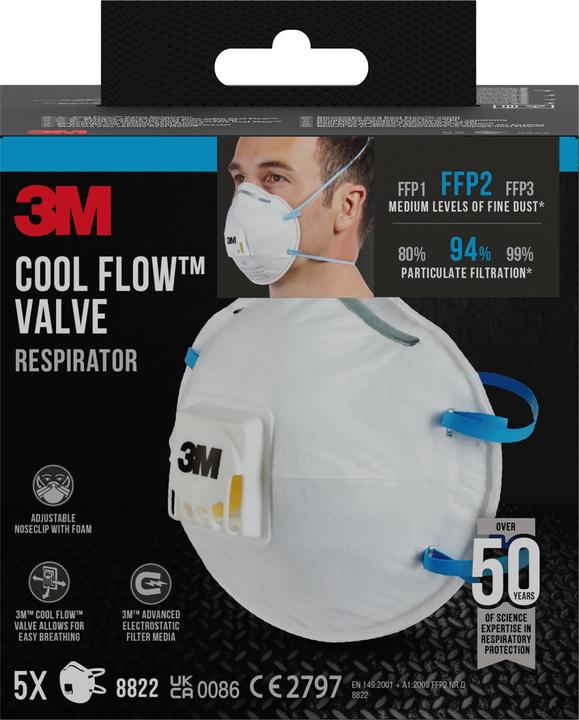 Produktbild 3M Partikelmaske 8822 PRO5 (FFP2, 5 x)