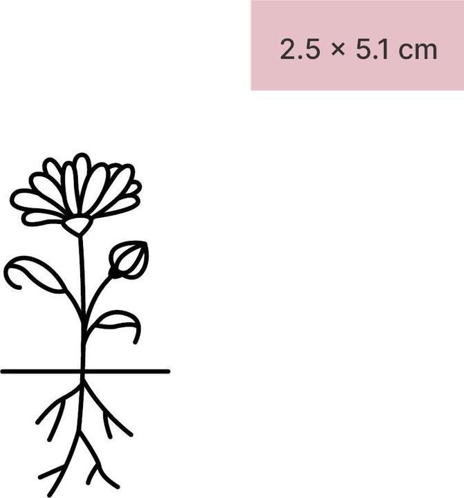 Image du produit minink Tatouage temporaire - Fleur avec des racines