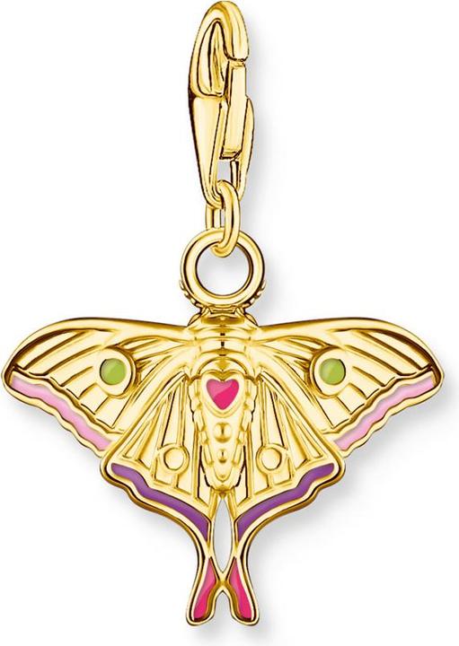 Image du produit Thomas Sabo Charm-Anhänger bunter Nachtfalter vergoldet (Émail, Argent 925)