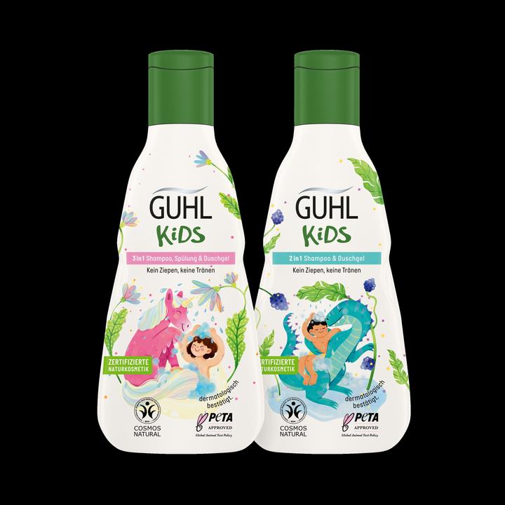 Produktbild Guhl Kids 3in1 Shampoo, Spülung, Duschgel Mandelmilch (250 ml, Flüssiges Shampoo)