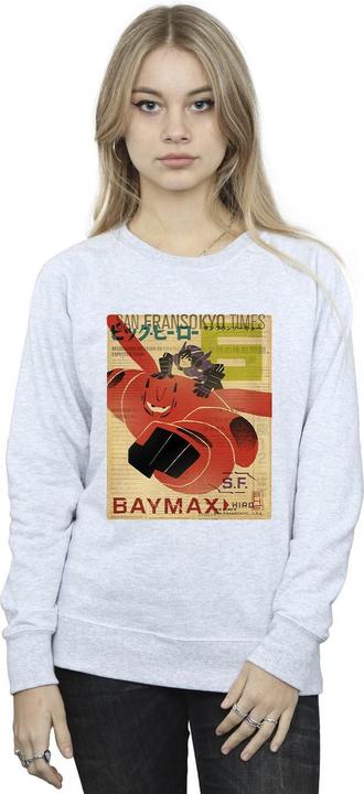 Produktbild Disney Big Hero 6 Baymax Flying Baymax Newspaper Sweatshirt (M)