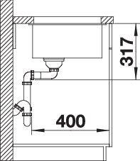 Productafbeelding Blanco Etagon 700-U (Aanrecht, 46 cm, 73 cm)