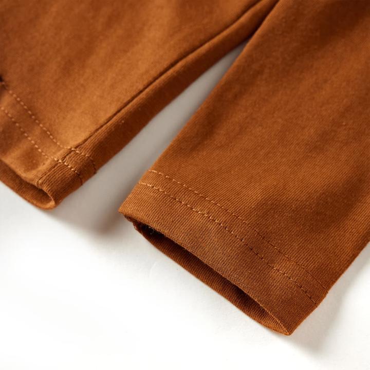 Produktbild VidaXL Kinder-Langarmshirt Cognac 116,Material: 100 (116)