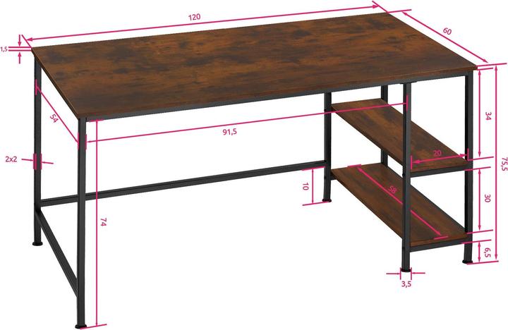 Produktbild tectake Canton (60 x 60 x 120 cm)
