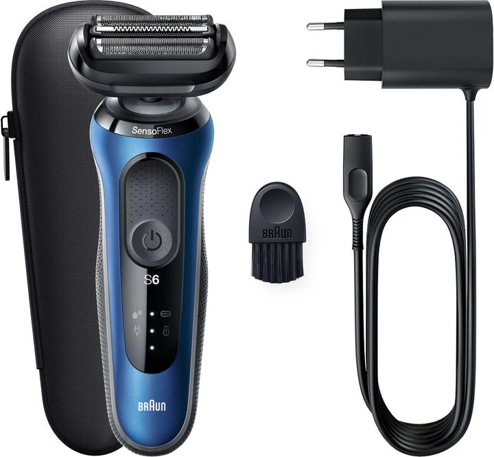 Braun Series 6 61-B1000s Folie scheerapparaat Zwart, Blauw