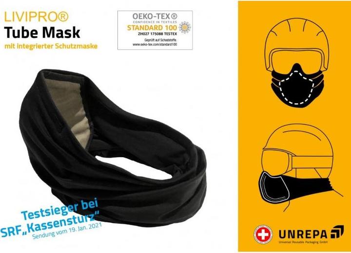 Produktbild Unrepa Tube Mask schwarz (Grösse L) (1 x)