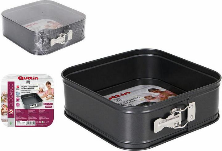Image du produit Quttin Kuchenspringform Kohlenstoffstahl Schwarz 24 x 24 x 8 cm (6 Stück)
