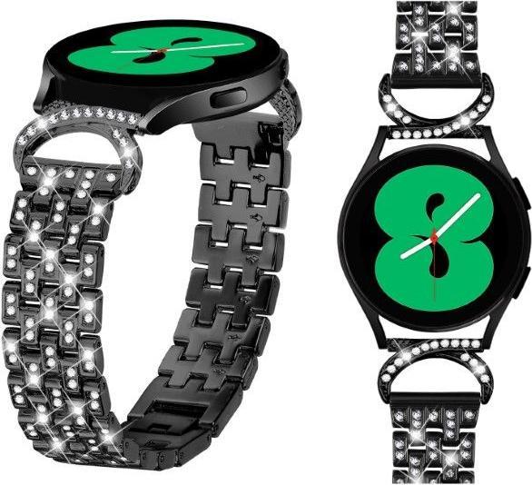 Immagine prodotto MU Style Bracciale di ricambio in metallo con pietre scintillanti della serie GH (20 mm, Lega metallica)