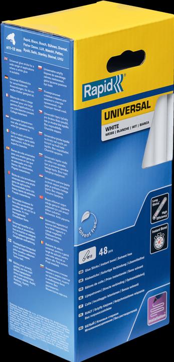 Produktbild Rapid Universal weisse Klebesticks Ø12x190mm 48 Stück