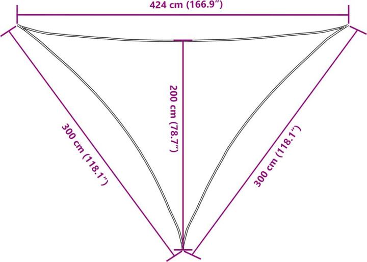 Image du produit VidaXL Voile d'ombrage (300 x 300 x 424 cm)